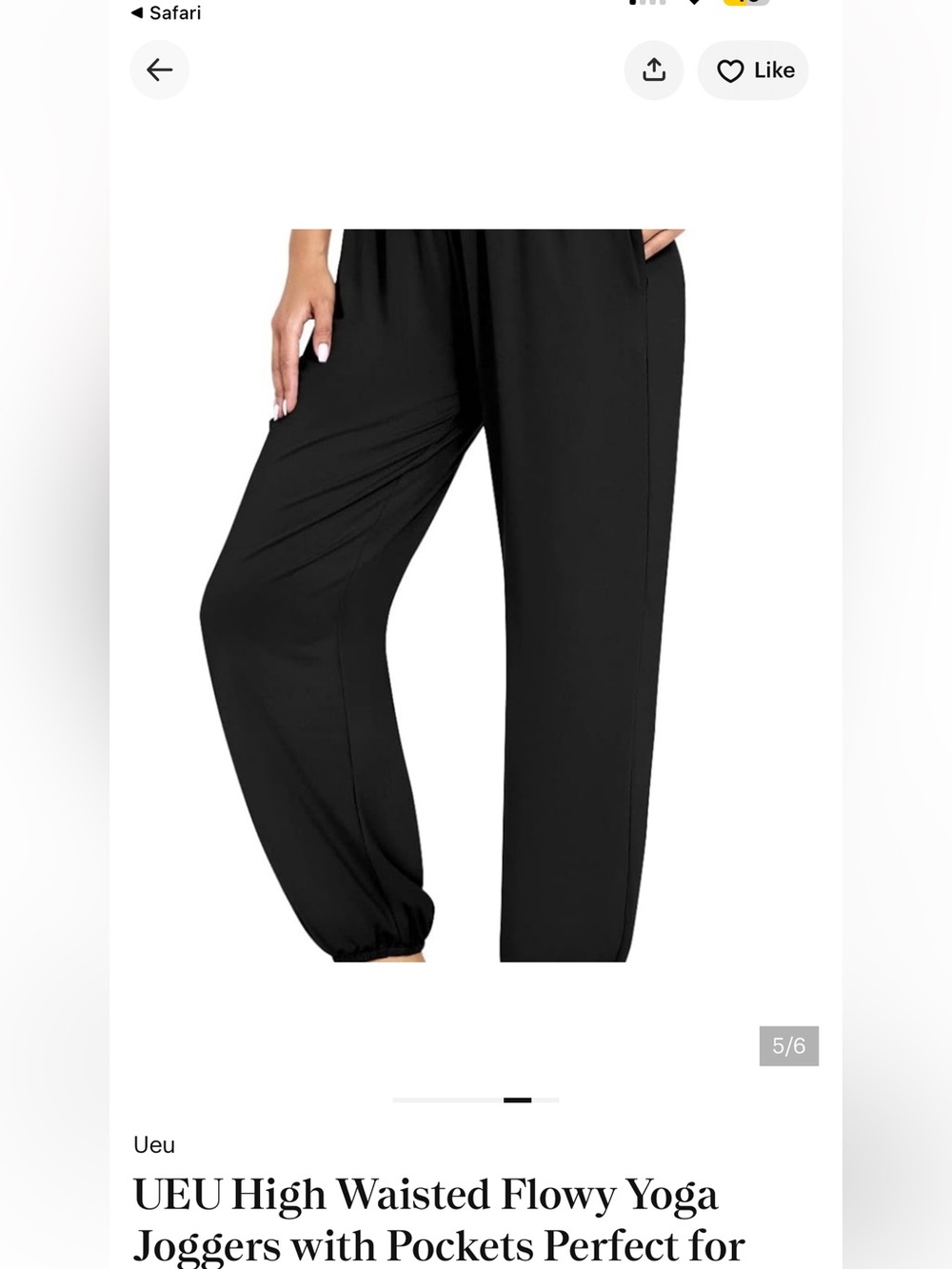 UE Relaxed High-Waist Jogger Pants in Black